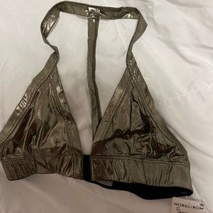 Rick Owens Fogachine Metallic Bikini Top